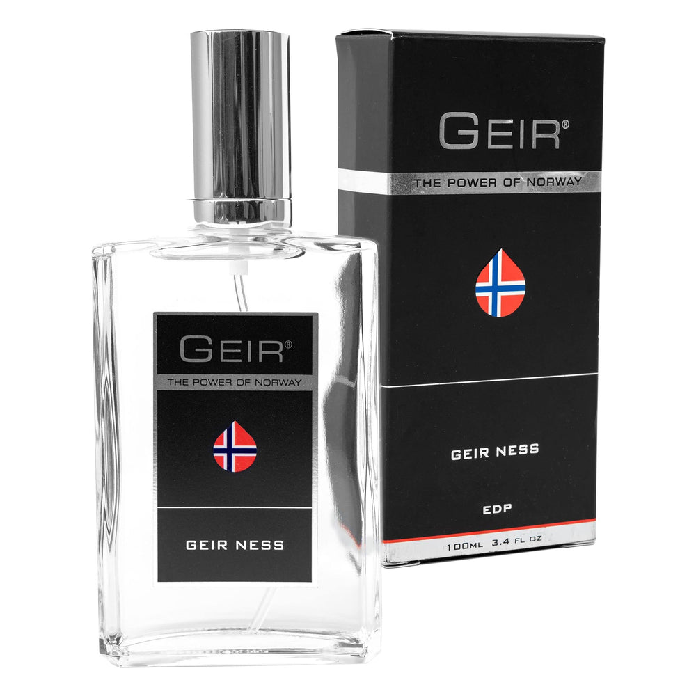 Geir Ness Eau de Parfum bottle close-up highlighting fresh Norwegian mountain notes