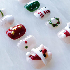 GLORS Christmas nails glitter accents short square adds shimmer and drama