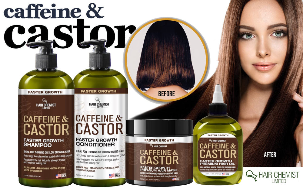 Hair Chemist usa-made bottle on sink for easy home use