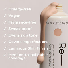 HALEYS Re-form foundation backdrop complements daily routine.