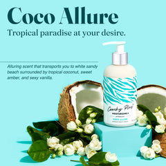 Packaging highlight of IntiMD Coochy Plus Coco Allure MOISTURIZING+ formula