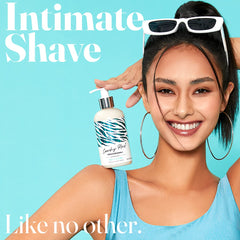 Close-up shows Coco Allure texture with rich, creamy glide for shaving.