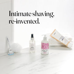 IntiMD Coochy Plus pH-balanced care on a vanity setup