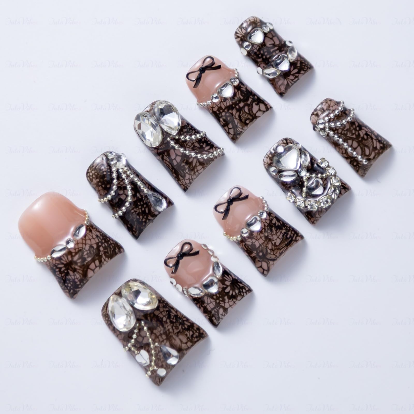 IntoVibes duck nails pack showcased as a complete set for fashion looks.