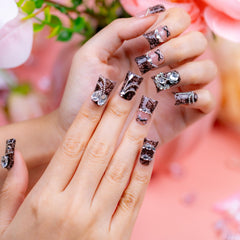 IntoVibes duck nails side view highlighting smooth silhouette for versatile styling.