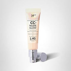 Natural luminous finish on skin with IT Cosmetics CC+ Nude Glow nude glow tint.