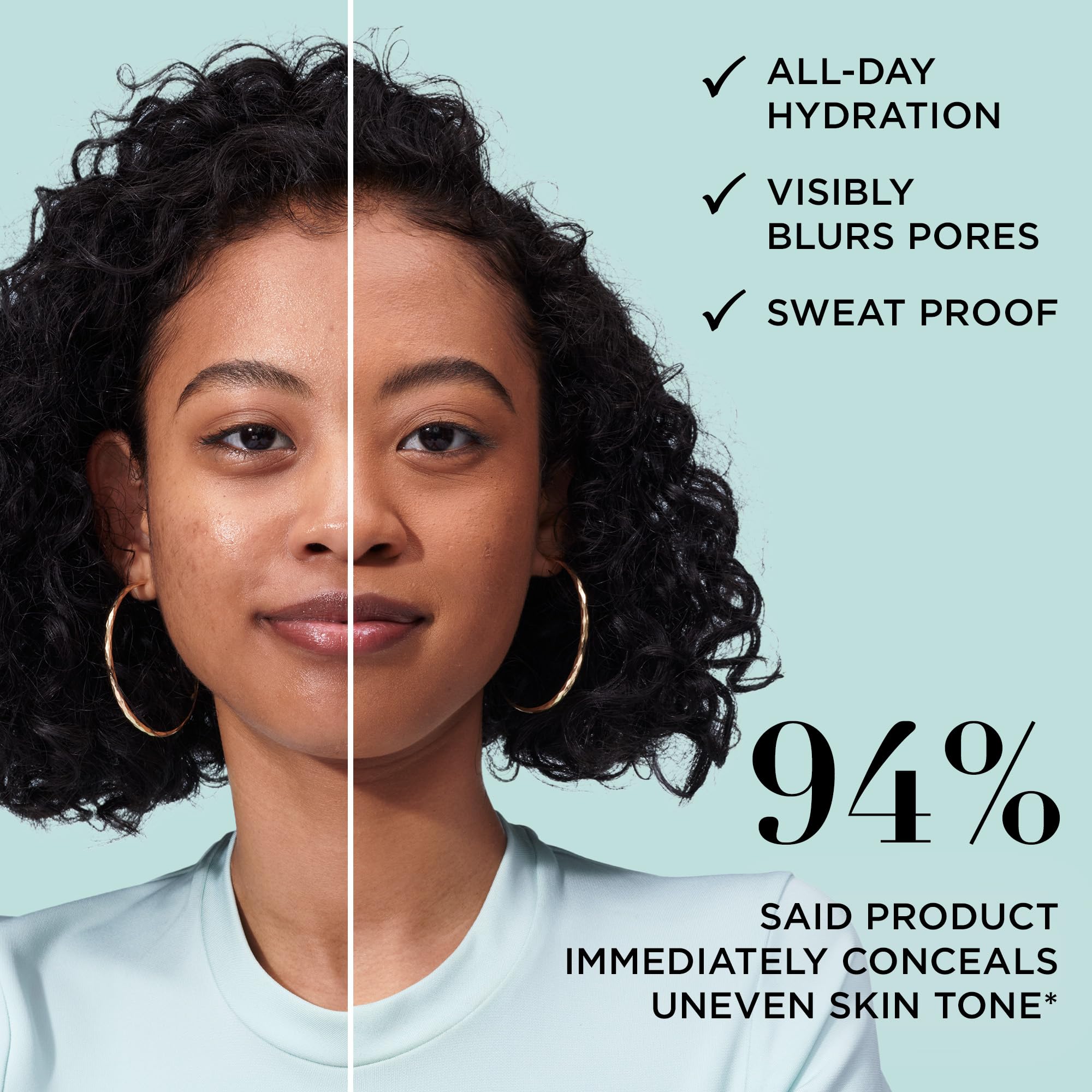 IT Cosmetics CC+ Natural Matte pore-minimizing formula on skin