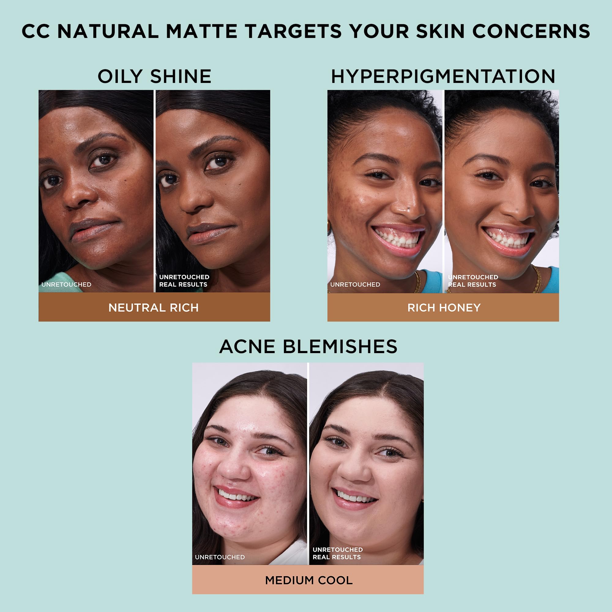 IT Cosmetics CC+ Natural Matte finish when applied feels lightweight and comfortable.