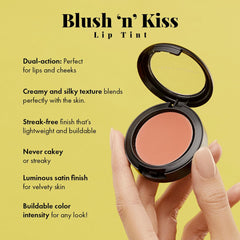 Jerome Alexander Blush ‘n’ Kiss jam shade swatch on skin