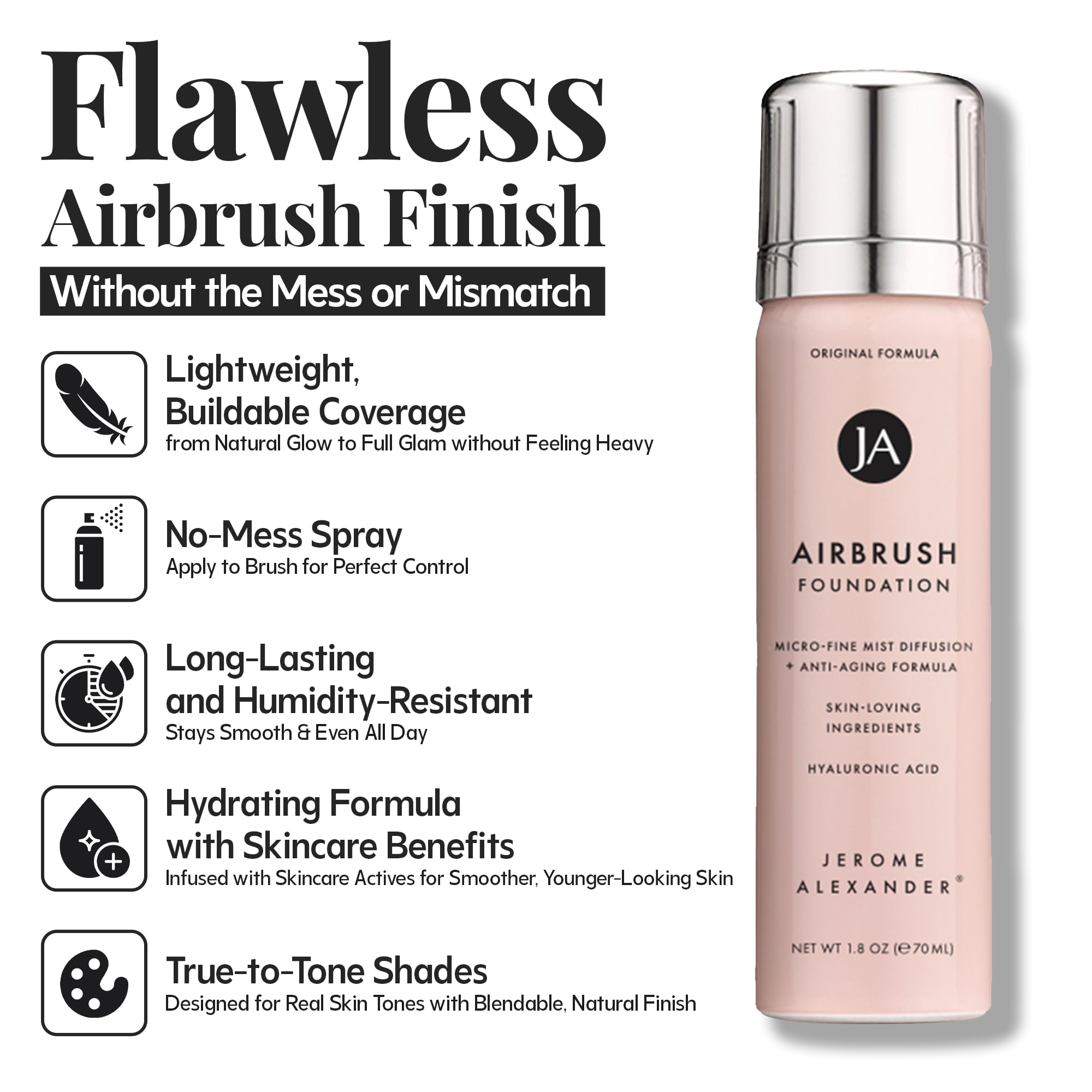 Jerome Alexander MagicMinerals airbrush foundation kit for quick, even coverage