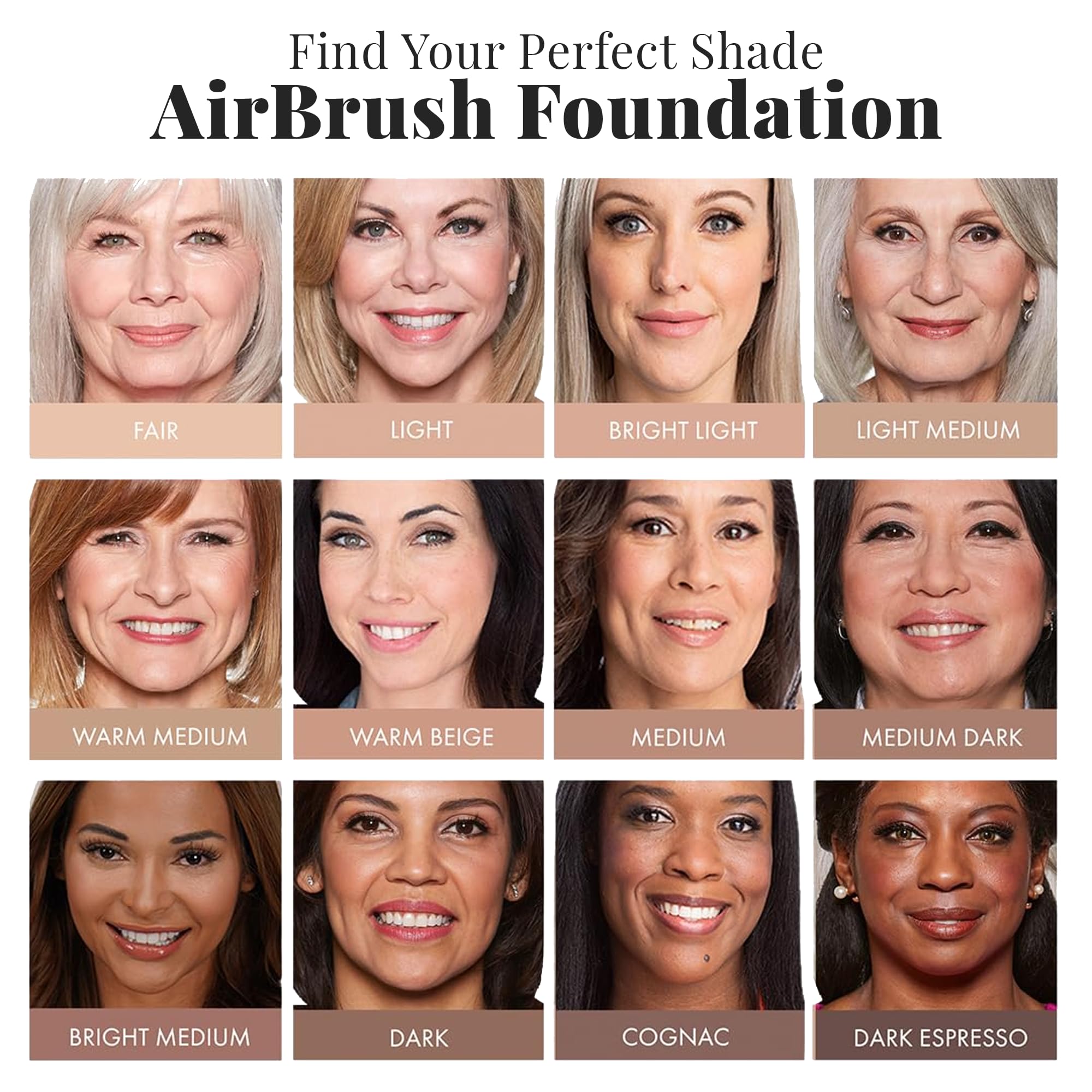 Jerome Alexander MagicMinerals model applying spray foundation for fast, even tone