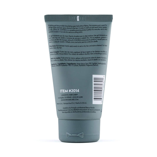 JOHNNY B. Control gel being applied for quick, controlled styling