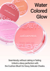 JUNG SAEM MOOL cushion blush Rare Rose glow finish on skin