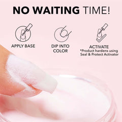 Kiara Sky Dip Powder Danger detailed-manicure shows bold color under natural light