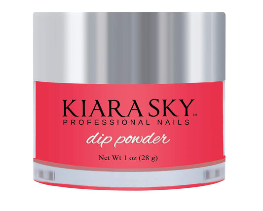 Kiara Sky Sinful Pink dip powder bottle for long-lasting nails.