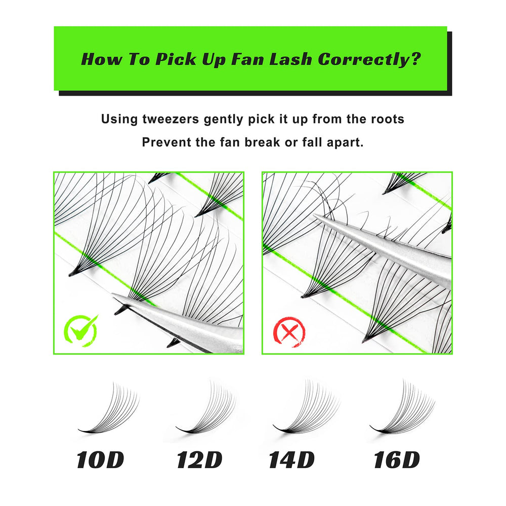 Kolybel volume lash fans deliver a stable curl for lasting shape.