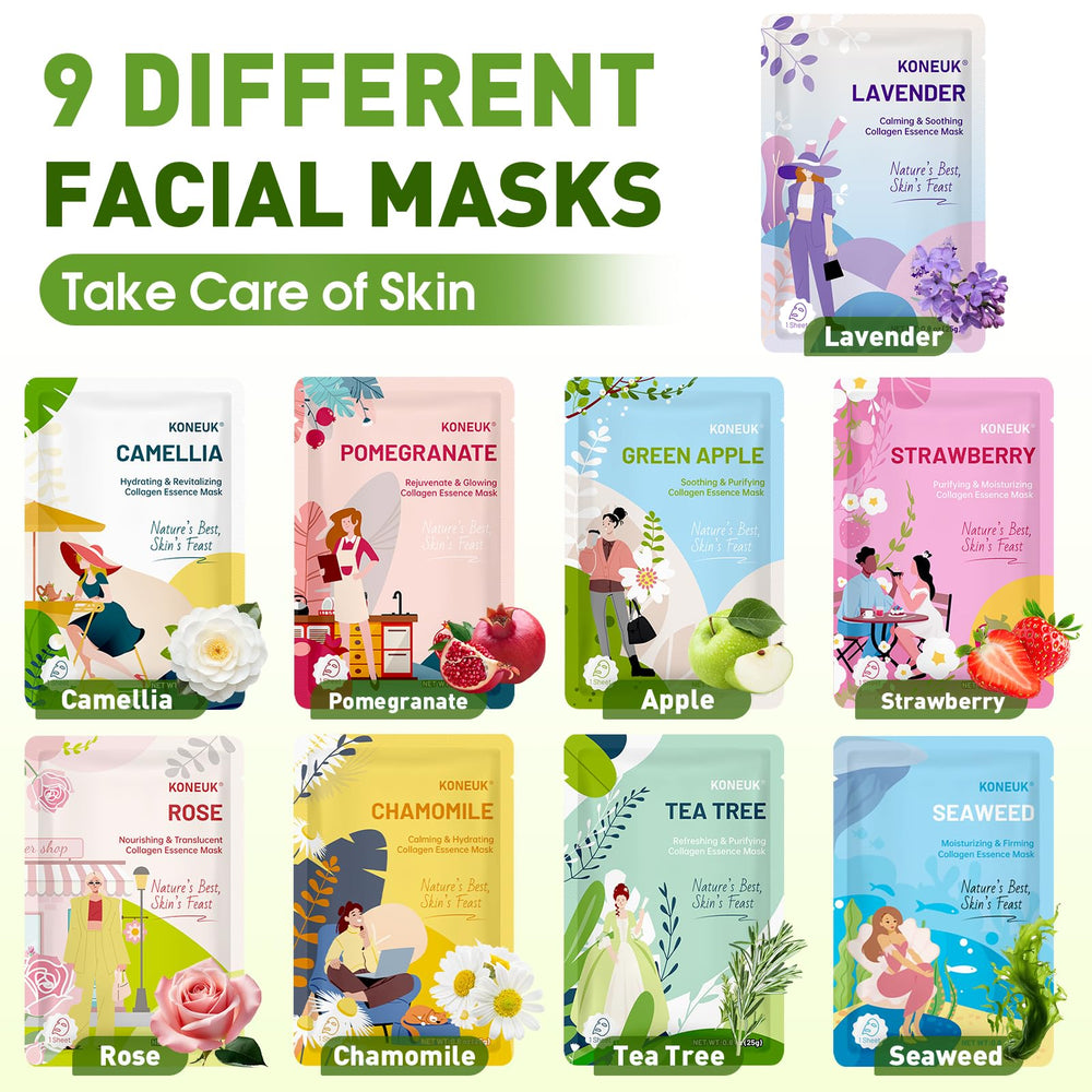 KONEUK Seaweed face mask supports moisture balance and smooth texture.