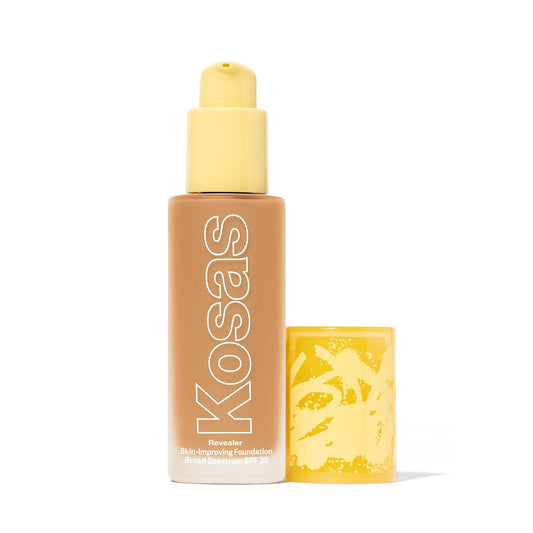 Kosas Revealer foundation bottle with SPF 25 for breathable, natural-looking coverage