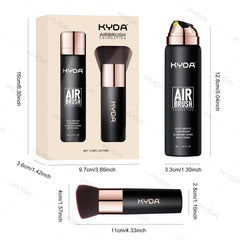 KYDA AirBrush Foundation portrait before-after indicates natural nude transformation.