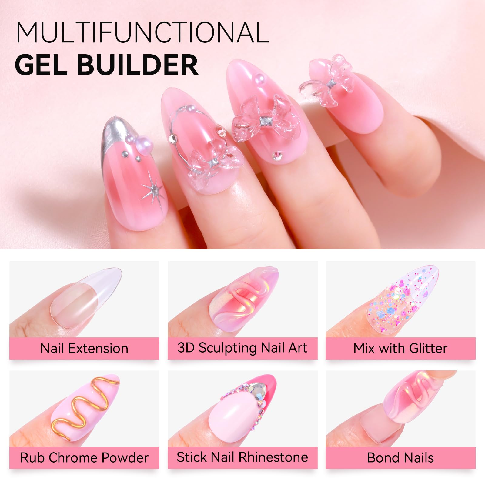 Heart molds from Makartt for elegant 3D nail accents.