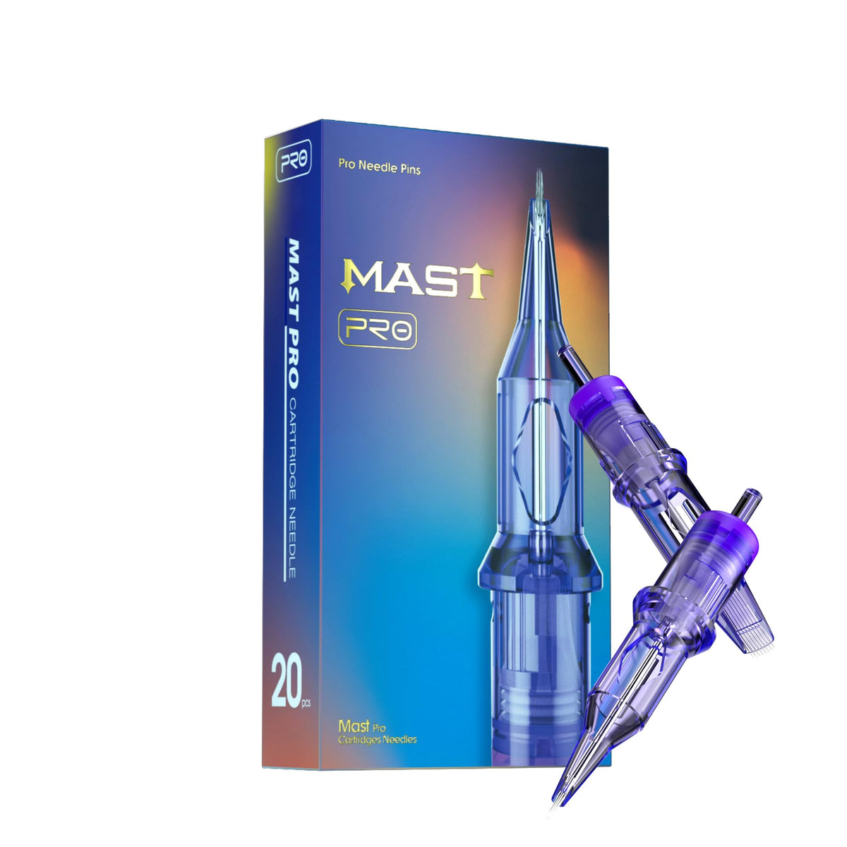 Mast Tattoo Mast Pro SMP 0403RL 20pcs pack showing precise round liner needles for clean lines.