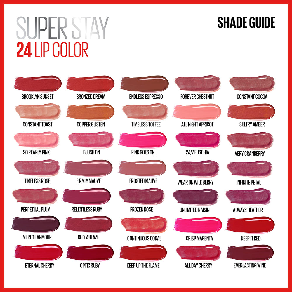 Maybelline Super Stay 24 two-step setup, color application followed by conditioning balm.