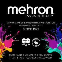 Mehron CreamBlend Stick silver used for Halloween cosplay makeup.