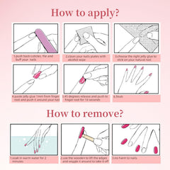 MellowBells press-on nails with glue for quick at-home manicure.