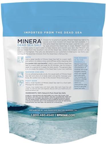 Fine-grain Minera Dead Sea Salt pour dissolves quickly in water