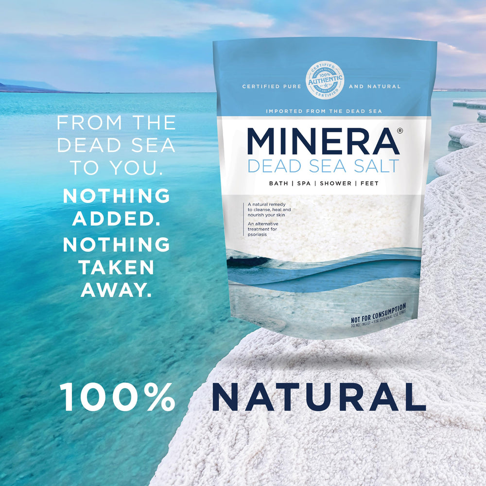 Mineral-rich close-up crystals of Minera Dead Sea Salt