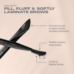 MORPHE brow pencil stroke closeup on groomed brow