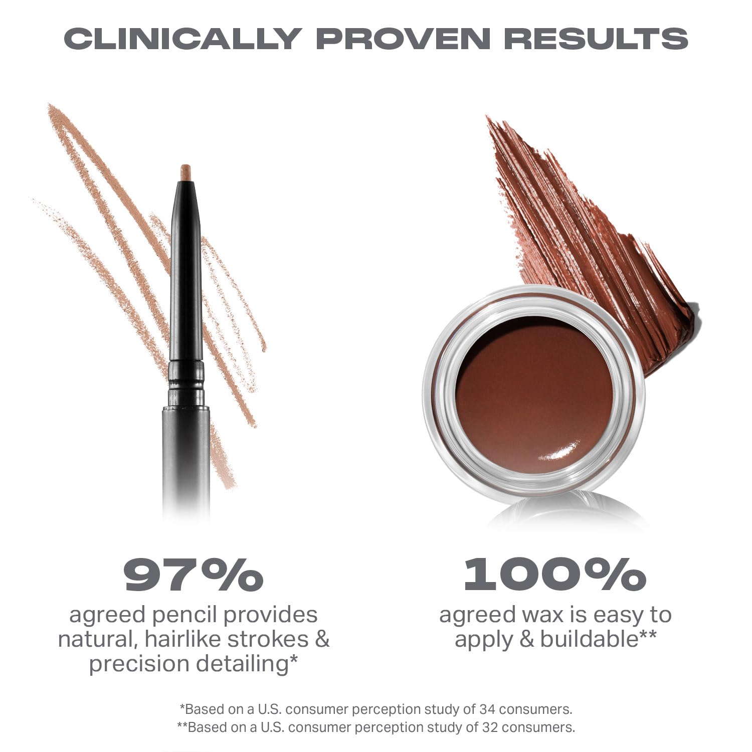 MORPHE brow wax defines and locks shape in place