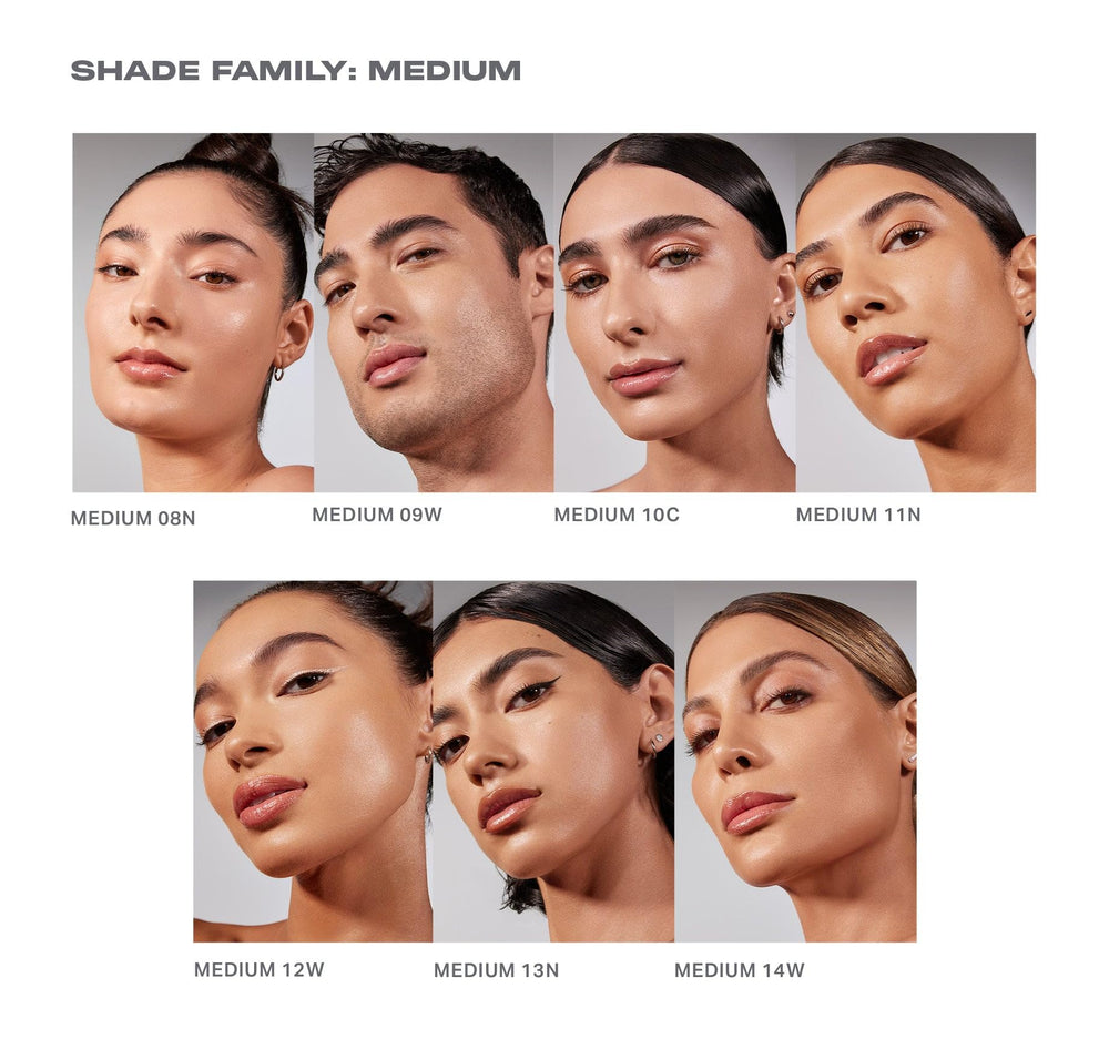MORPHE Lightform Dewy Foundation brush M101 demonstrates easy blending for a soft, natural finish