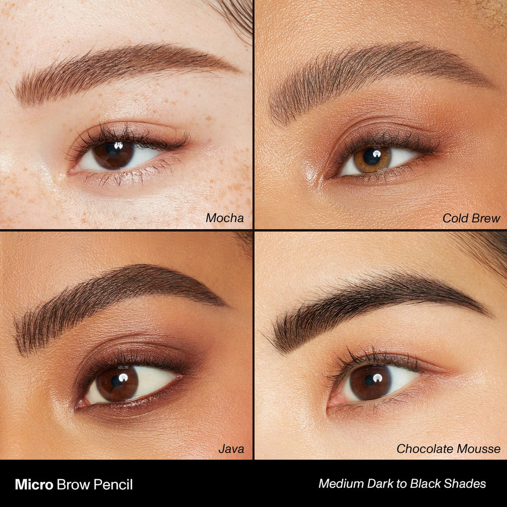 MORPHE Micro Dual Eyebrow Pencil Java long-lasting wax formula for definition.