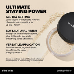 MORPHE mini bake-set brush sweeping powder for a flawless finish