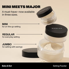 MORPHE mini bake-set powder ensures shine-control across all-day wear