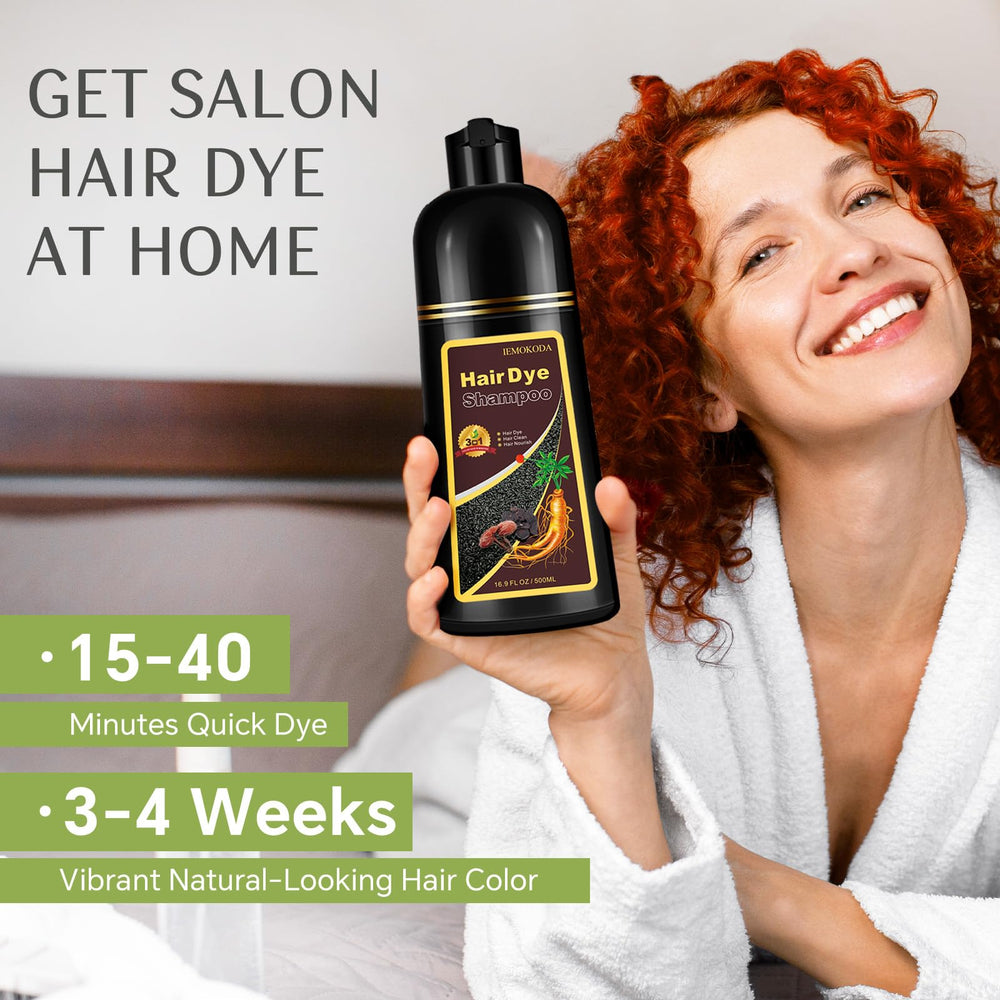 Mxvbaty brown hair dye shampoo packaging reveals a 500 ml bottle for easy at-home use.