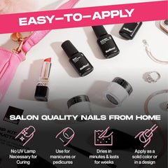 Nailboo Base Coat enhances dip system adhesion and longevity.