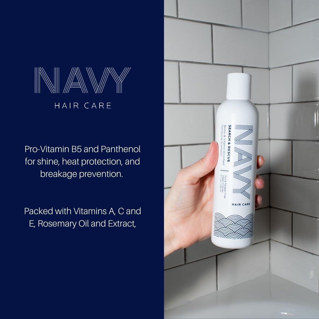 NAVY HAIR CARE Search and Rescue shampoo two-pack set, convenient for ongoing use.