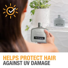 Neutrogena conditioner dispense pump image emphasizing easy, even application.