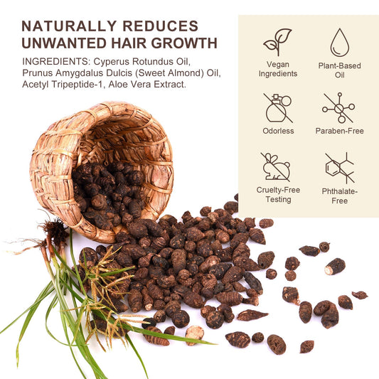 NIFEISHI Cyperus Rotundus Oil texture shown for smooth application.