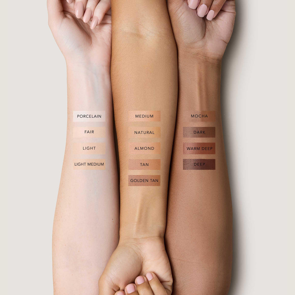 Finished face with No Makeup Makeup Foundation looks natural and seamless