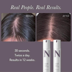 NULASTIN scalp serum applied to scalp for massage and absorption.