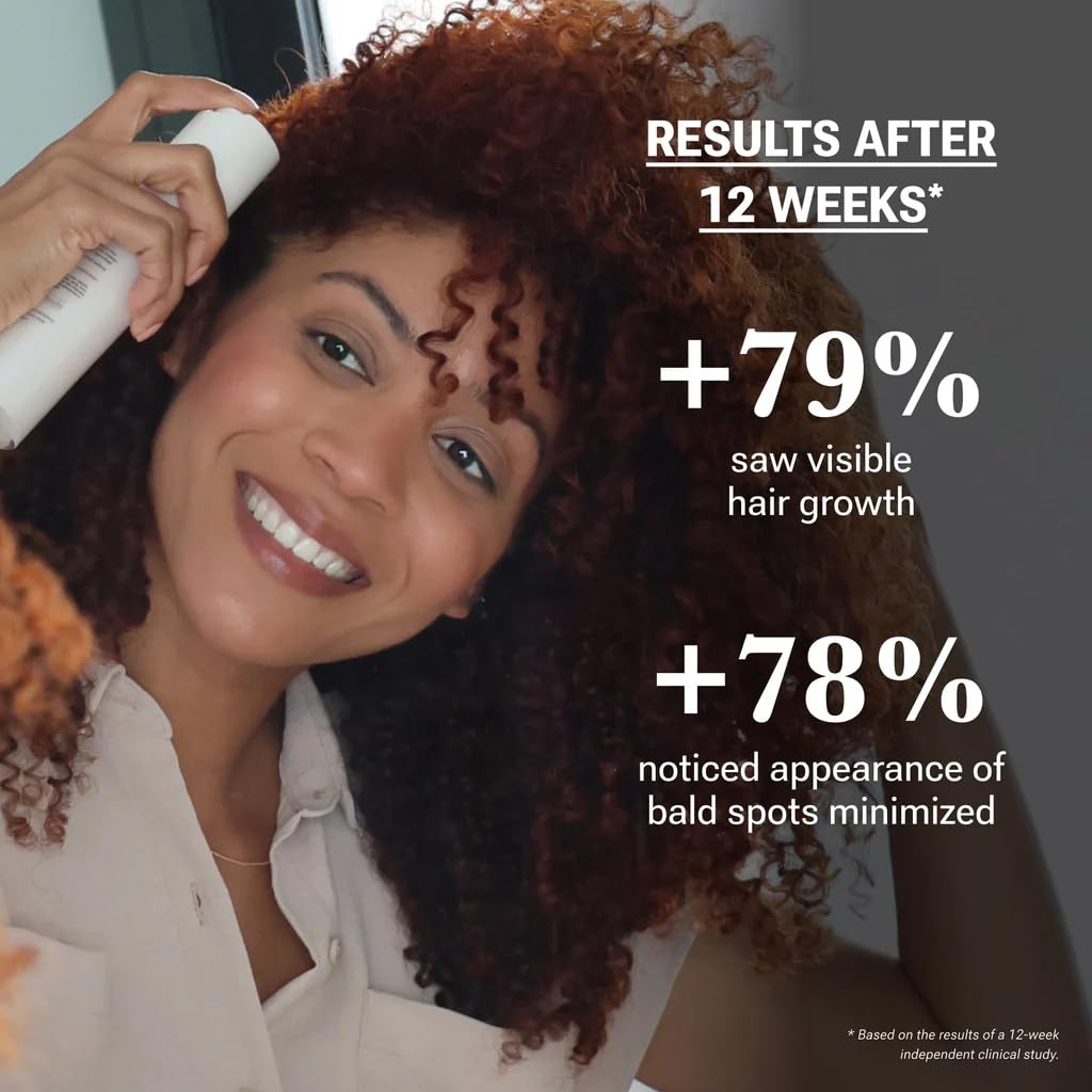 NULASTIN scalp serum pump-dispense, showing easy application on thinning areas.