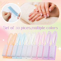 Patelai nail brushes with hanging loop for easy sink storage.
