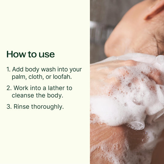 Plant Therapy Lavender Sandalwood lather close-up illustrating rich, hydrating foam