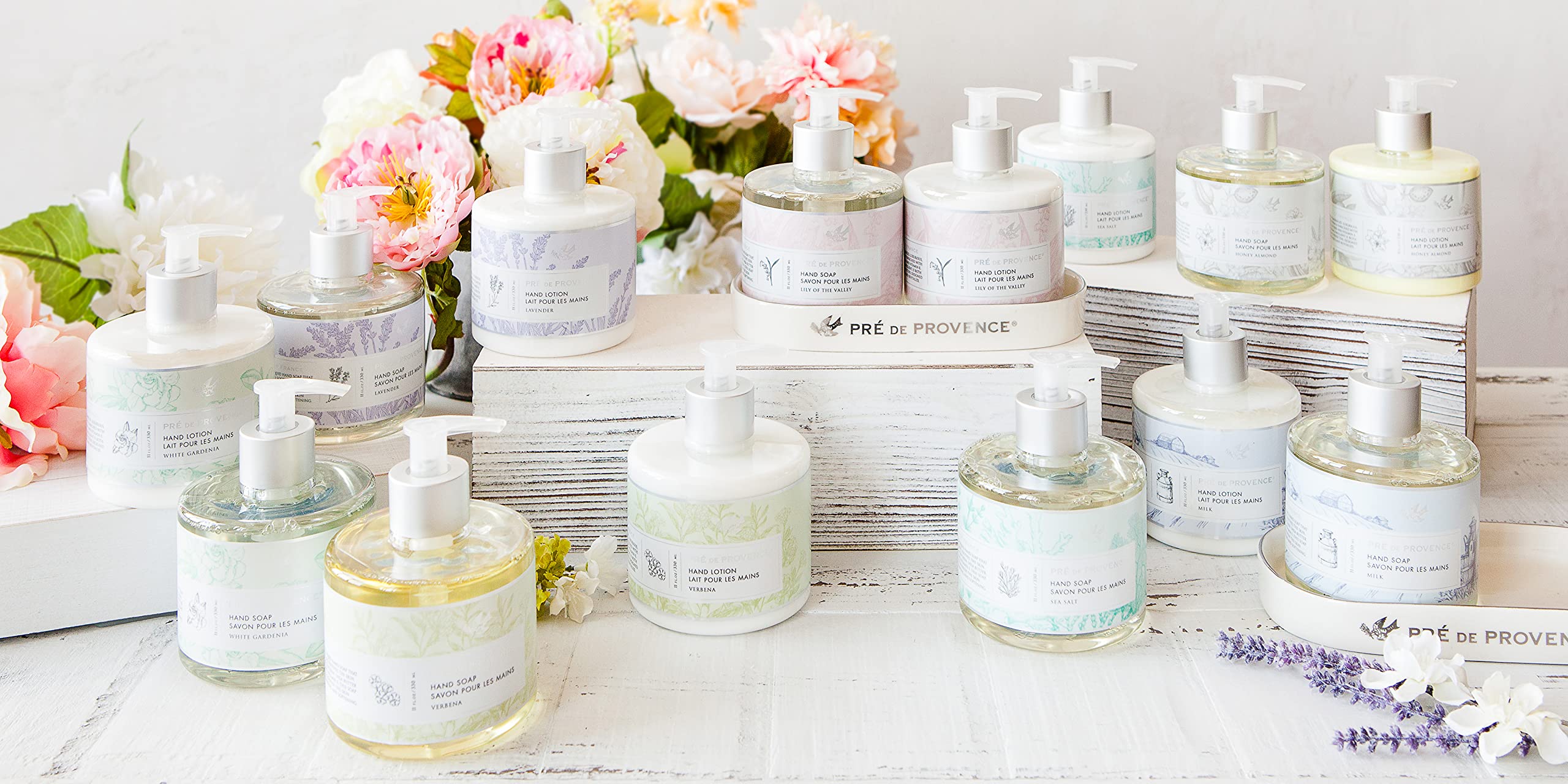 Pre de Provence Lily Valley bottle demonstrates travel-friendly size for on-the-go care.