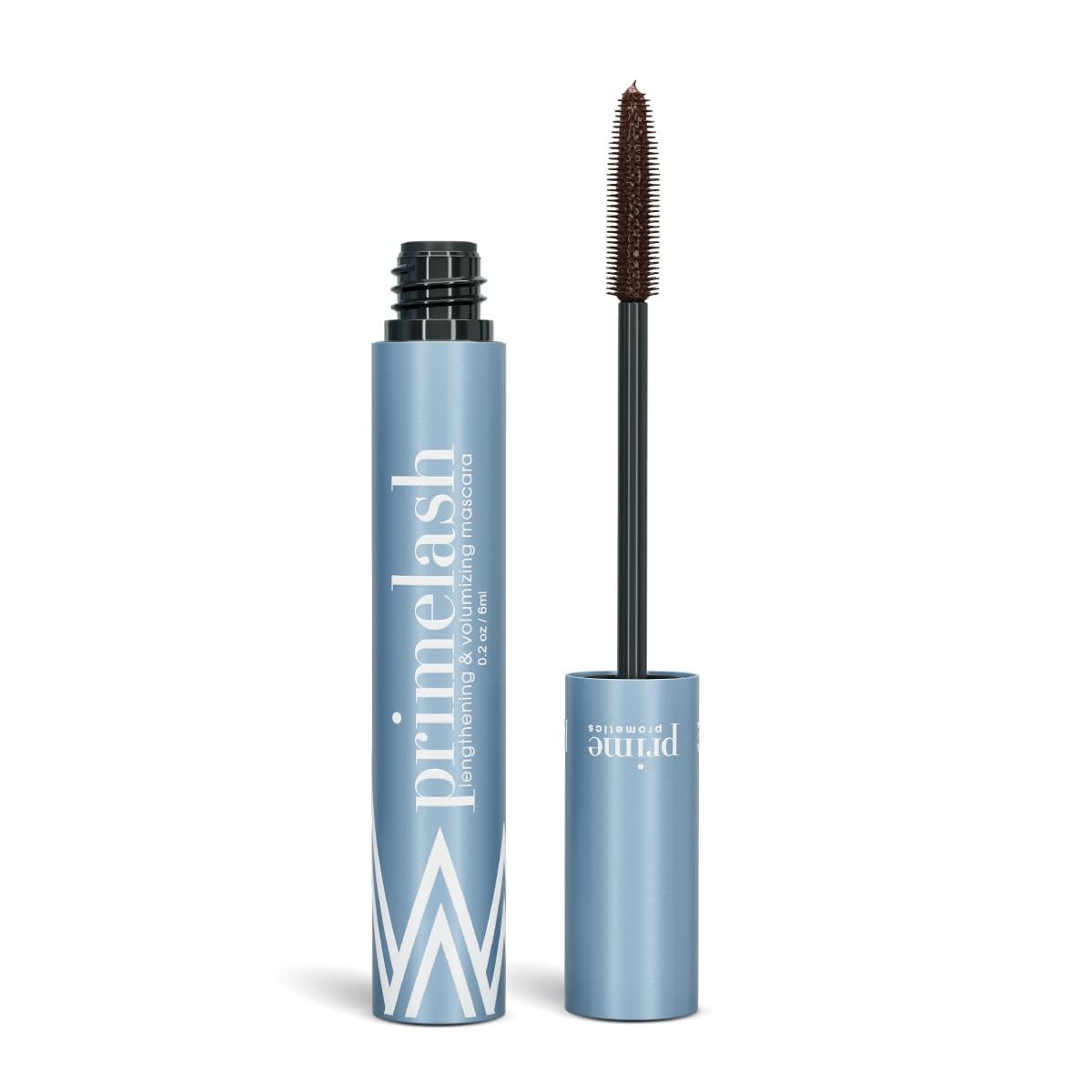 Prime Prometics PrimeLash brown wand close-up showing precise lash separation for delicate lashes