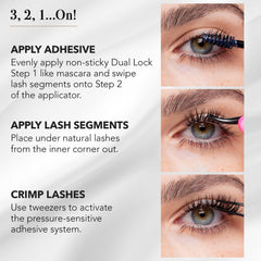 Pro Lash SoftWear lightweight lash clusters reduce lash weight for comfort.