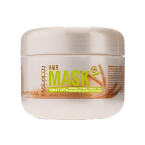 SALERM Wheat Germ Capillary Mask applying to hair for smoother, hydrated strands